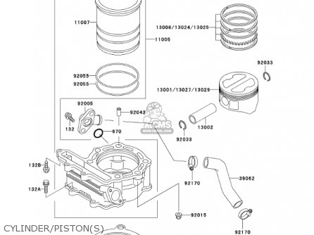 CYLINDER/PISTON(S) - KL250D18 KLR250 2001 USA CALIFORNIA