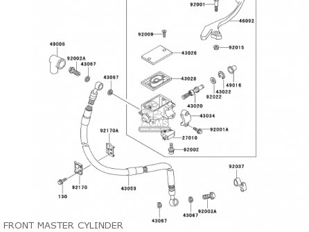 FRONT MASTER CYLINDER - KL250D18 KLR250 2001 USA CALIFORNIA