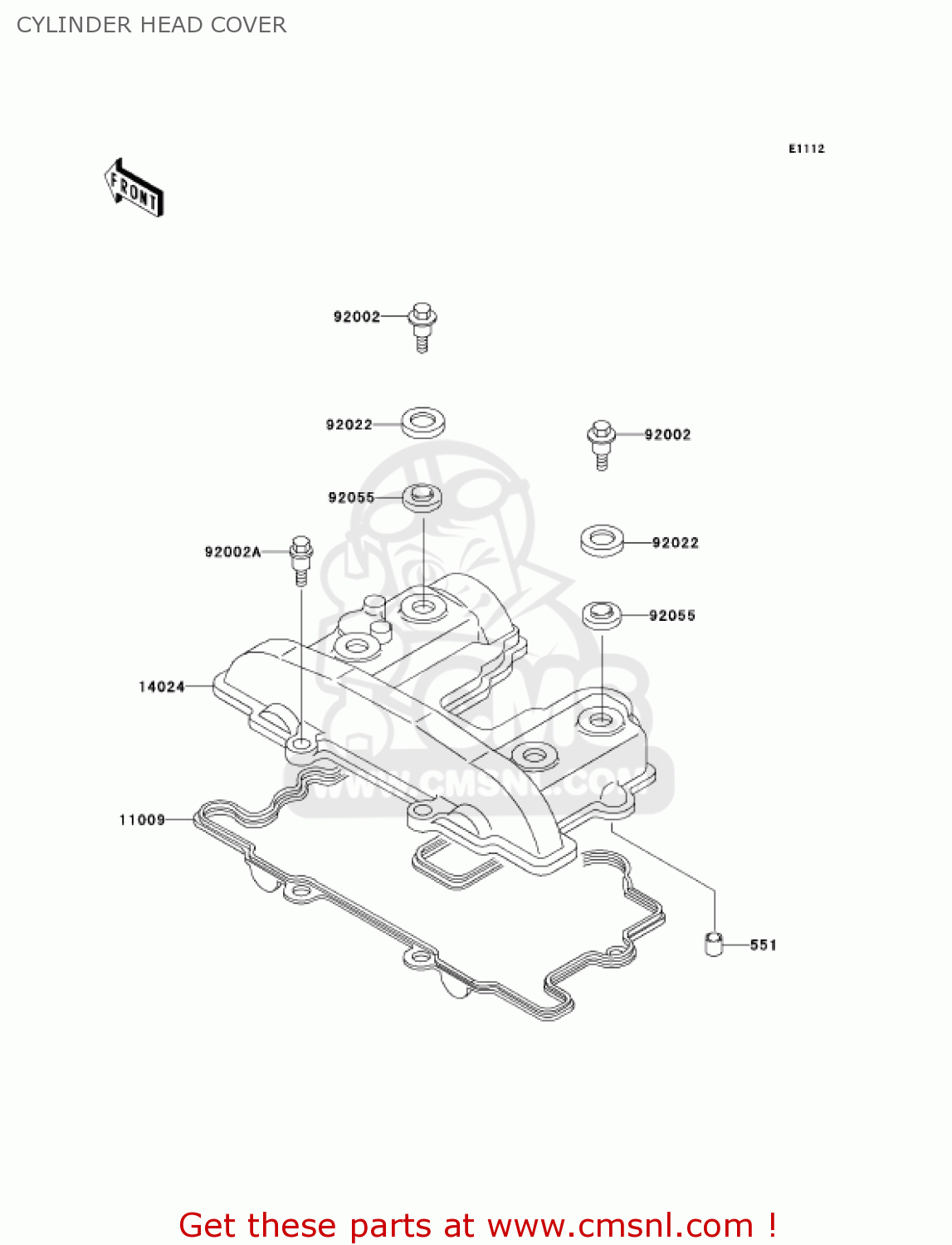 CYLINDER HEAD COVER KL250D19 KLR250 2002 USA CALIFORNIA