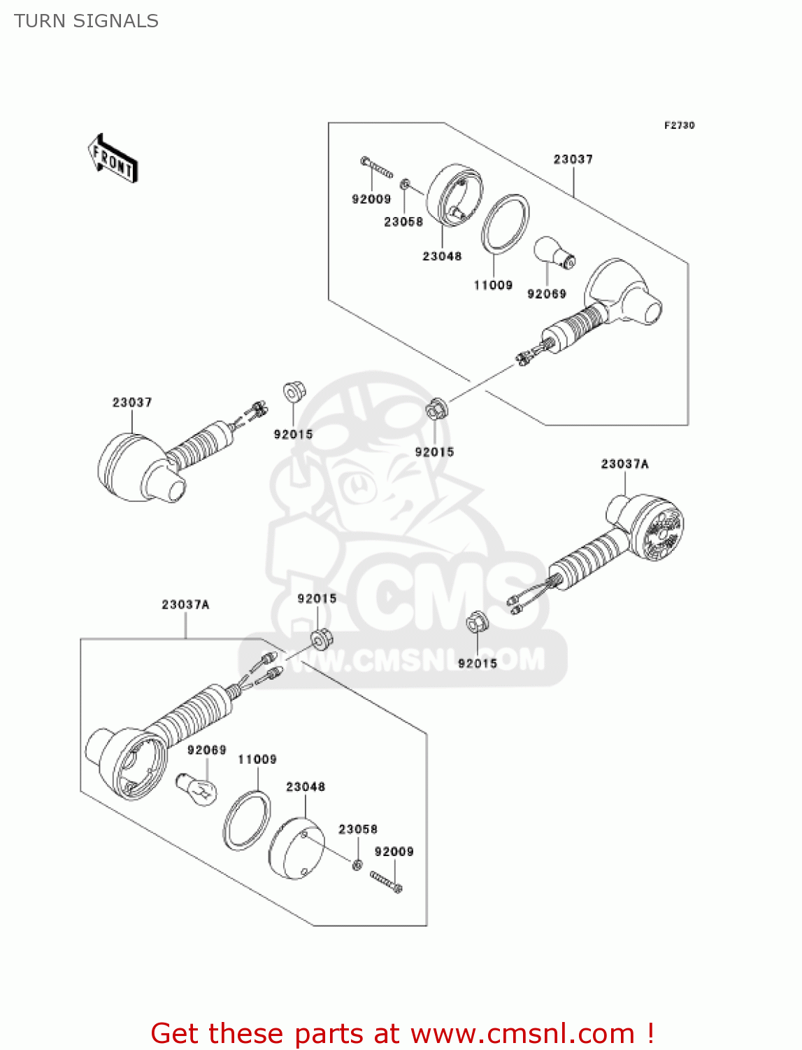 TURN SIGNALS KL250D19 KLR250 2002 USA CALIFORNIA