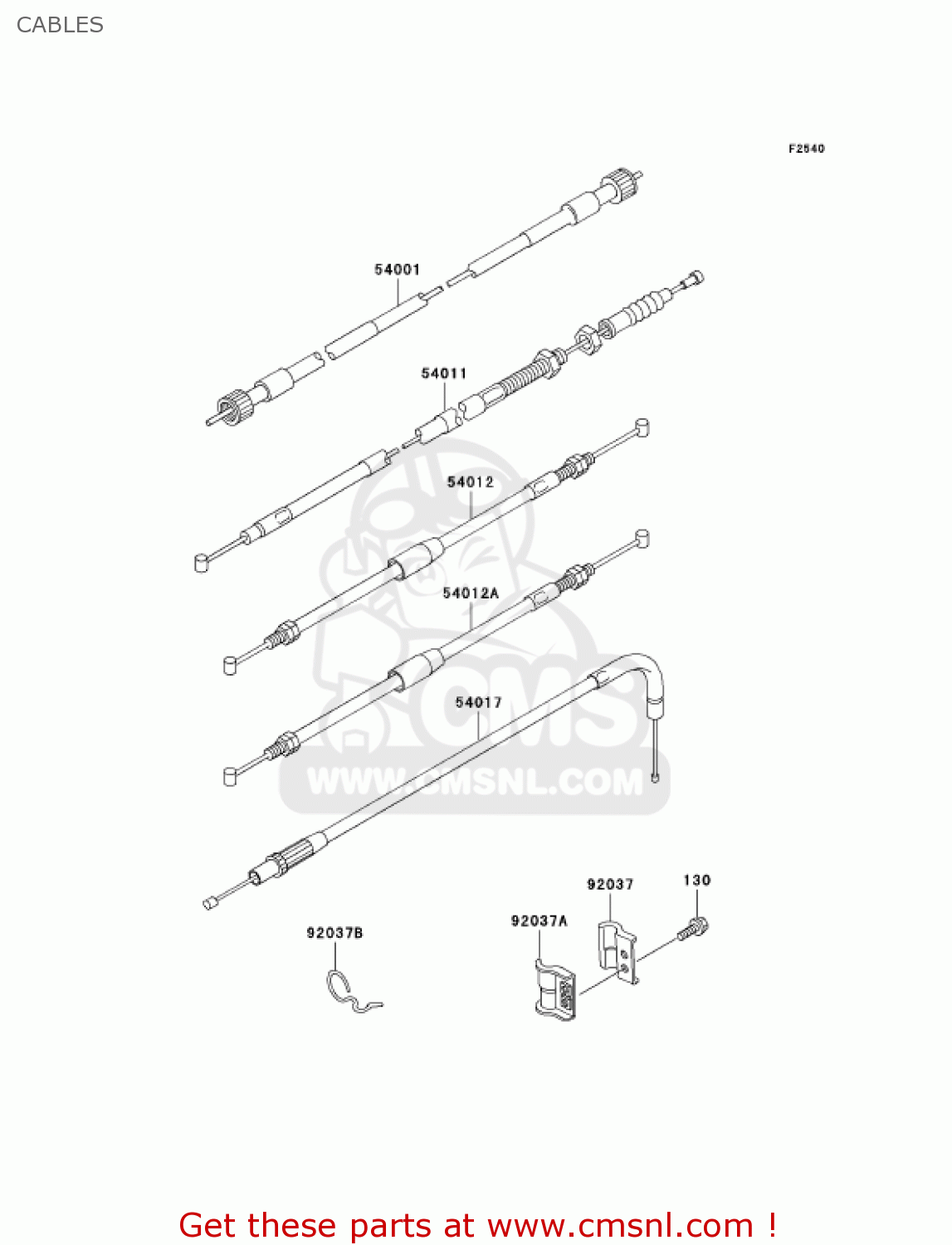 CABLES KL250D19 KLR250 2002 USA CALIFORNIA