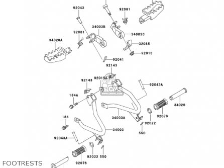 FOOTRESTS - KL250D19 KLR250 2002 USA CALIFORNIA