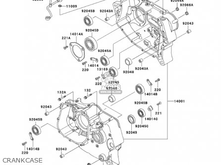 CRANKCASE - KL250D19 KLR250 2002 USA CALIFORNIA