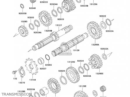 TRANSMISSION - KL250D19 KLR250 2002 USA CALIFORNIA