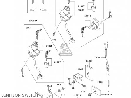 IGNITION SWITCH - KL250D19 KLR250 2002 USA CALIFORNIA