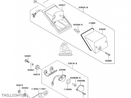 TAILLIGHT(S) - KL250D19 KLR250 2002 USA CALIFORNIA