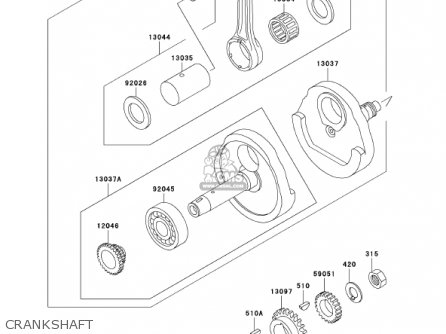 CRANKSHAFT - KL250D19 KLR250 2002 USA CALIFORNIA