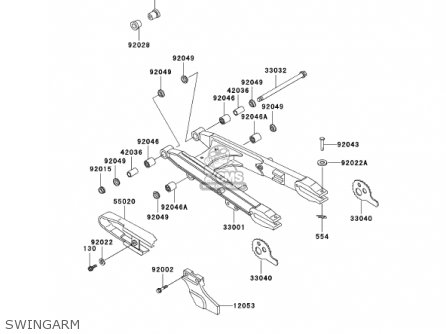 SWINGARM - KL250D19 KLR250 2002 USA CALIFORNIA