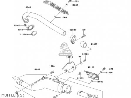 MUFFLER(S) - KL250D19 KLR250 2002 USA CALIFORNIA