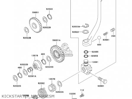 KICKSTARTER MECHANISM - KL250D19 KLR250 2002 USA CALIFORNIA