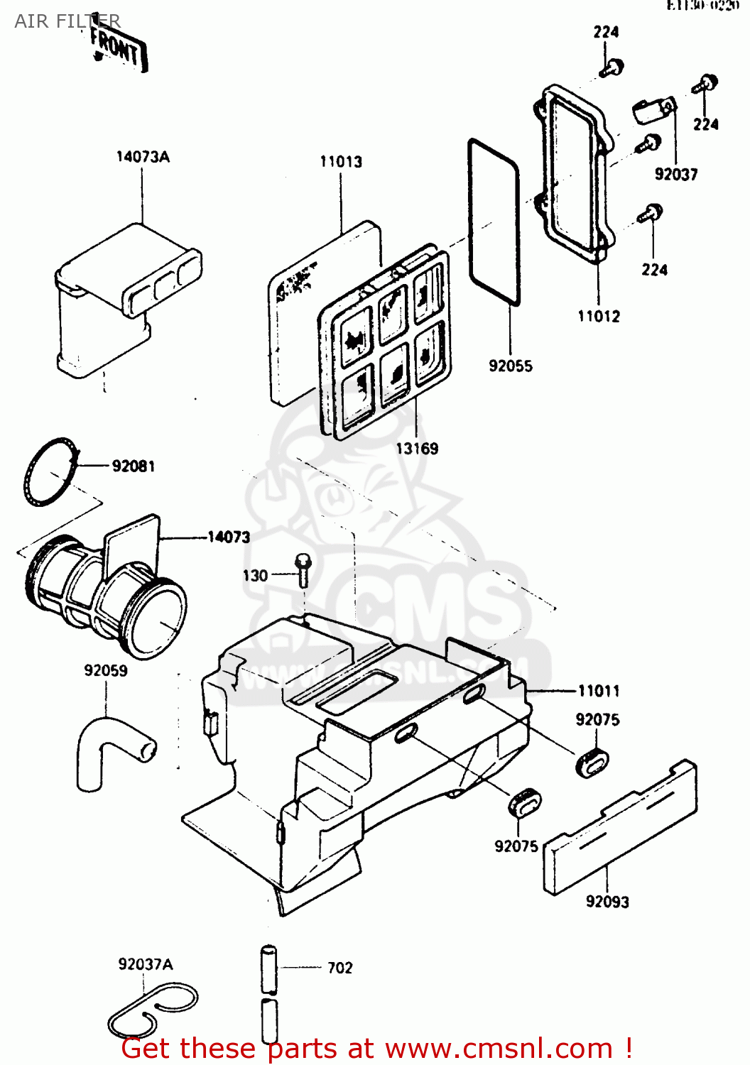 AIR FILTER KL250D2 1985 EUROPE UK FR GR IT SD ST