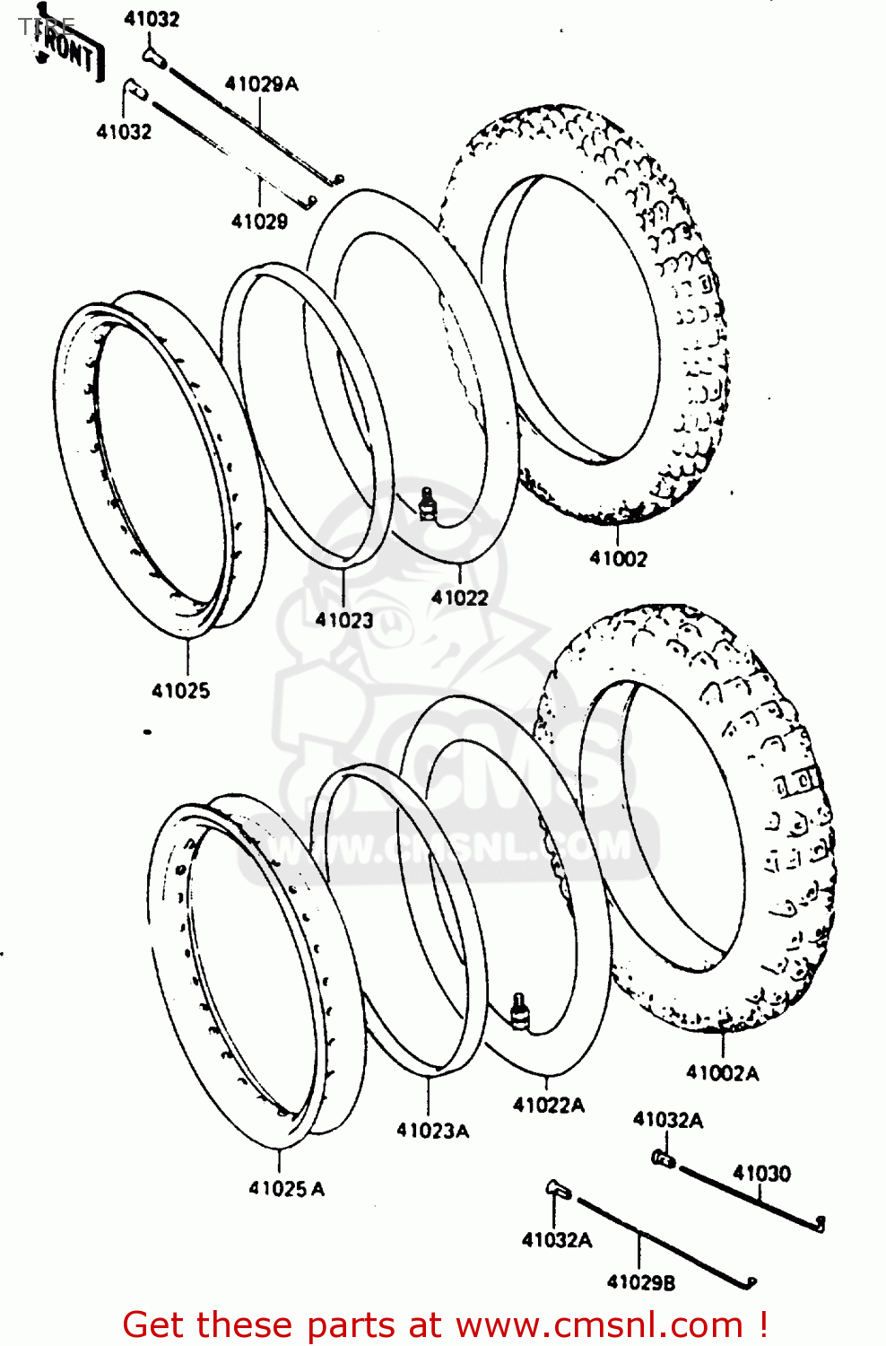 TIRE KL250D2 1985 EUROPE UK FR GR IT SD ST