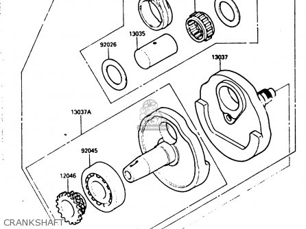 CRANKSHAFT - KL250D2 1985 EUROPE UK FR GR IT SD ST