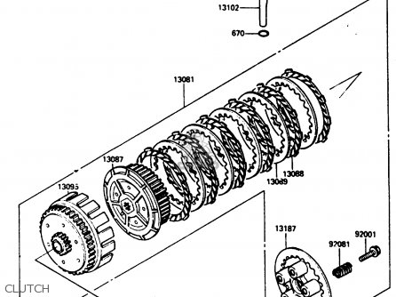 CLUTCH - KL250D2 1985 EUROPE UK FR GR IT SD ST
