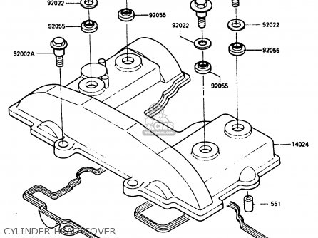 CYLINDER HEAD COVER - KL250D2 1985 EUROPE UK FR GR IT SD ST