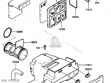 AIR FILTER - KL250D2 1985 EUROPE UK FR GR IT SD ST