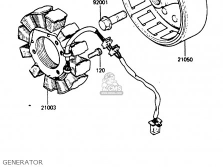 GENERATOR - KL250D2 1985 EUROPE UK FR GR IT SD ST