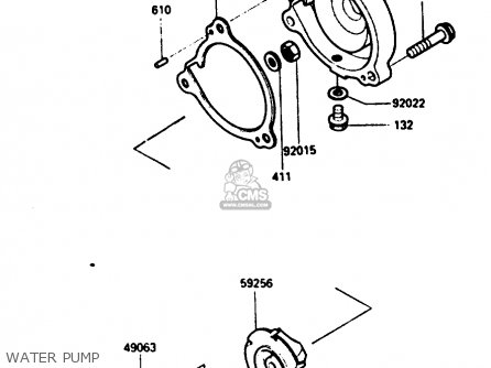 WATER PUMP - KL250D2 1985 EUROPE UK FR GR IT SD ST
