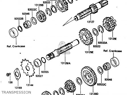 TRANSMISSION - KL250D2 1985 EUROPE UK FR GR IT SD ST