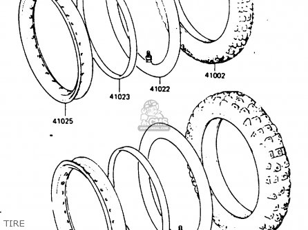 TIRE - KL250D2 1985 EUROPE UK FR GR IT SD ST