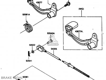 BRAKE PEDAL - KL250D2 1985 EUROPE UK FR GR IT SD ST