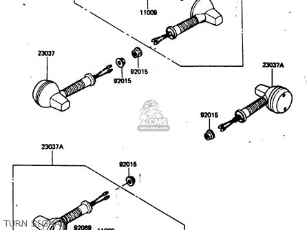 TURN SIGNAL - KL250D2 1985 EUROPE UK FR GR IT SD ST