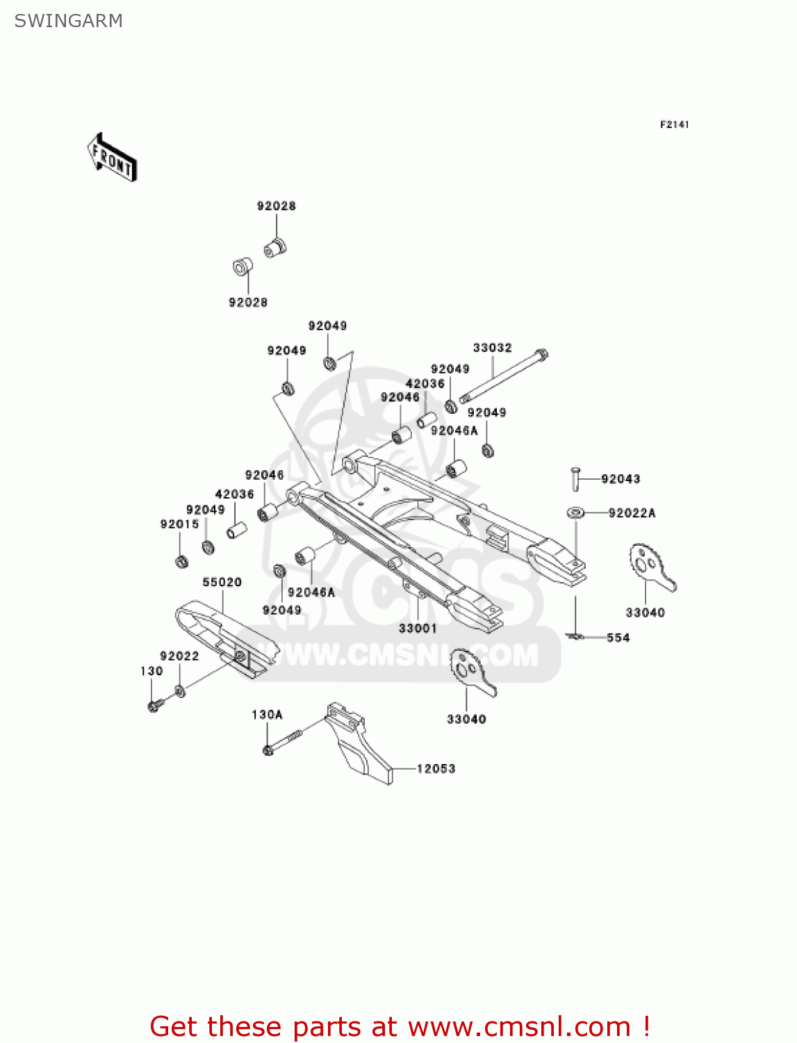 SWINGARM KL250D20 KLR250 2003 USA CALIFORNIA