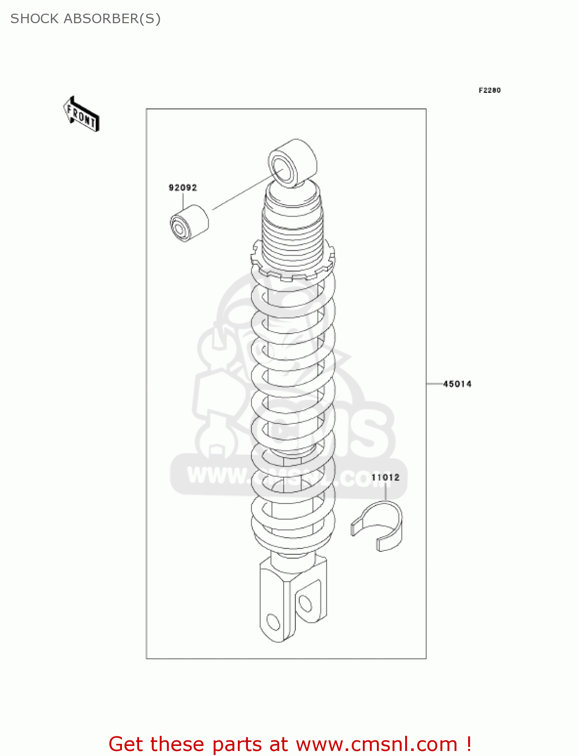 SHOCK ABSORBER(S) KL250D20 KLR250 2003 USA CALIFORNIA