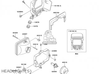 HEADLIGHT(S) - KL250D20 KLR250 2003 USA CALIFORNIA
