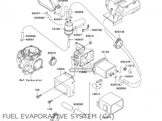 FUEL EVAPORATIVE SYSTEM (CA) - KL250D20 KLR250 2003 USA CALIFORNIA