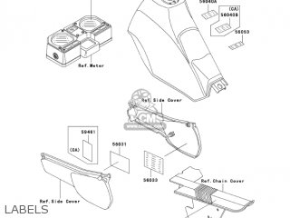 LABELS - KL250D20 KLR250 2003 USA CALIFORNIA