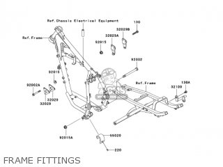 FRAME FITTINGS - KL250D20 KLR250 2003 USA CALIFORNIA