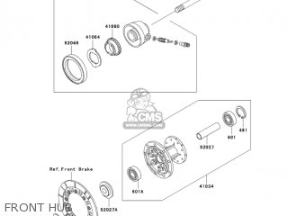 FRONT HUB - KL250D20 KLR250 2003 USA CALIFORNIA