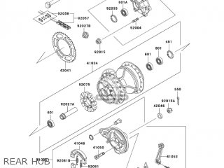 REAR HUB - KL250D20 KLR250 2003 USA CALIFORNIA