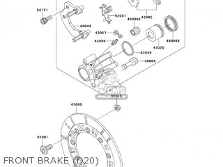 FRONT BRAKE (D20) - KL250D20 KLR250 2003 USA CALIFORNIA