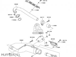 MUFFLER(S) - KL250D20 KLR250 2003 USA CALIFORNIA