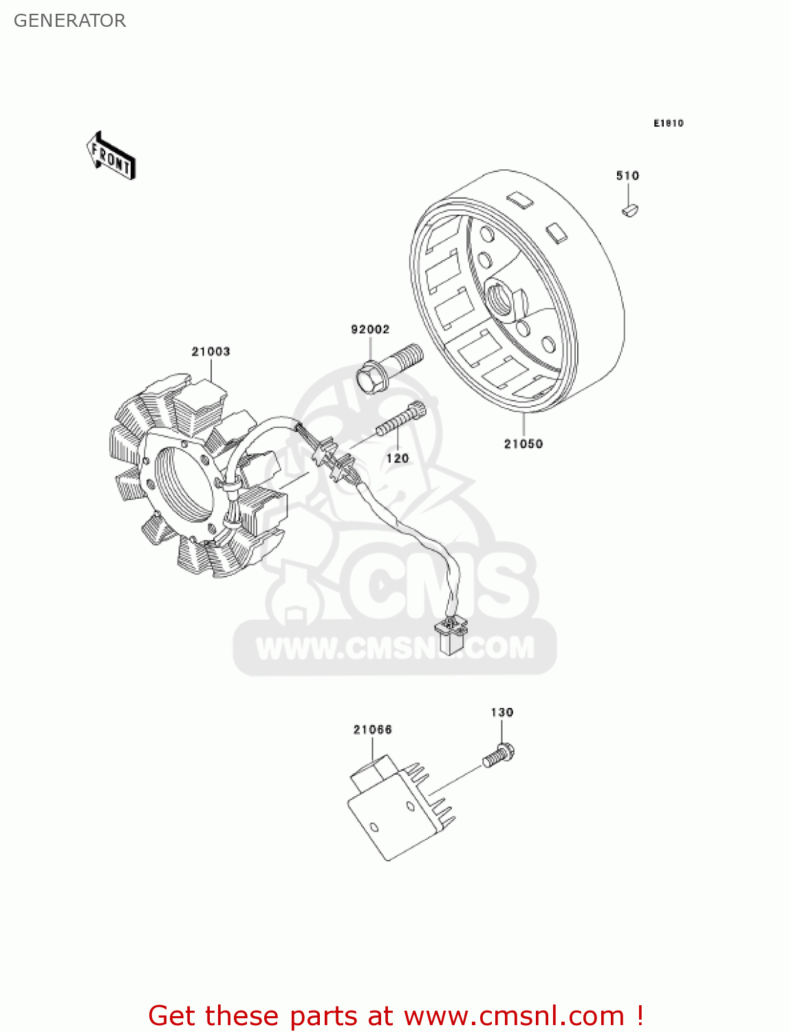 GENERATOR KL250D21 KLR250 2004 USA CALIFORNIA