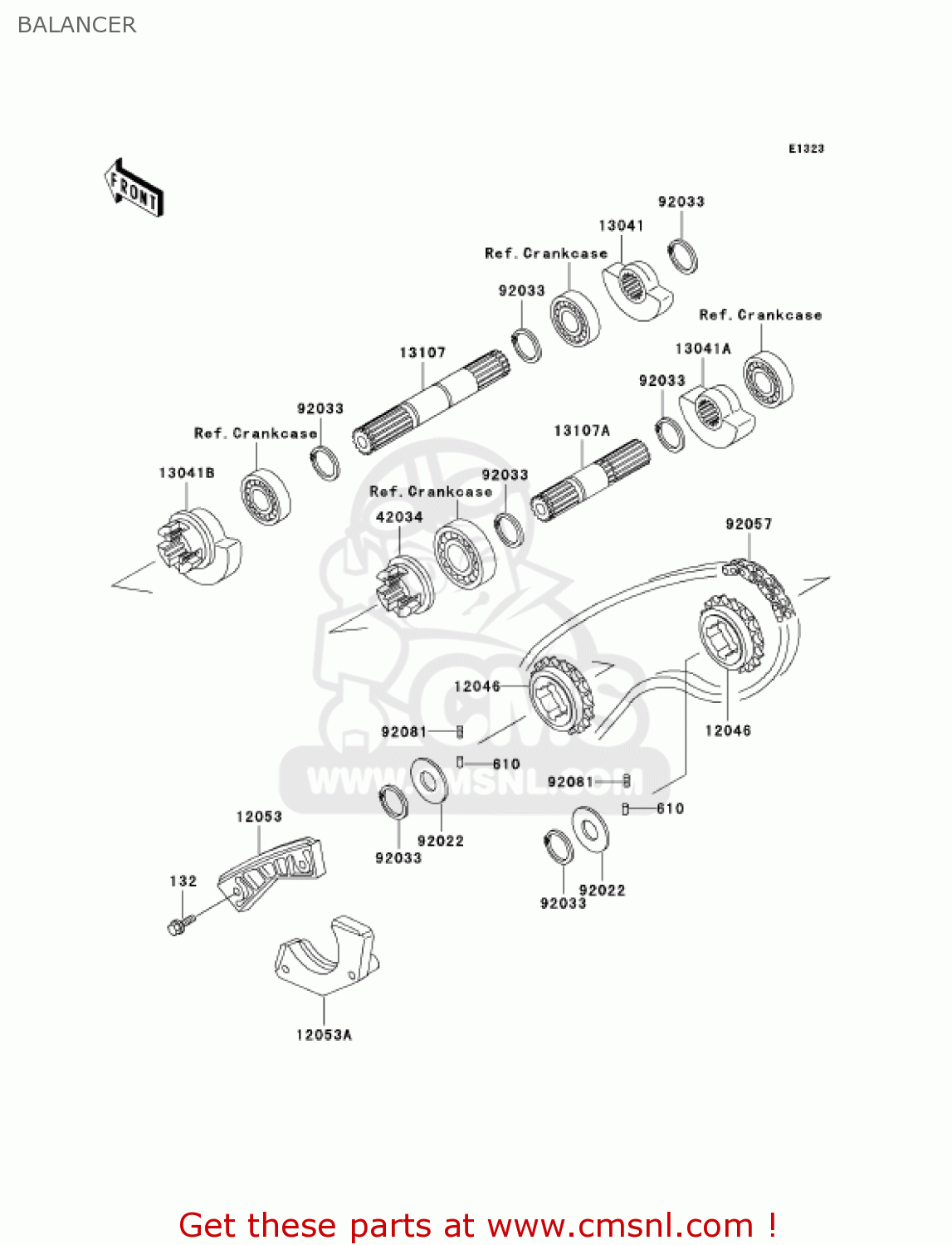 BALANCER KL250D21 KLR250 2004 USA CALIFORNIA