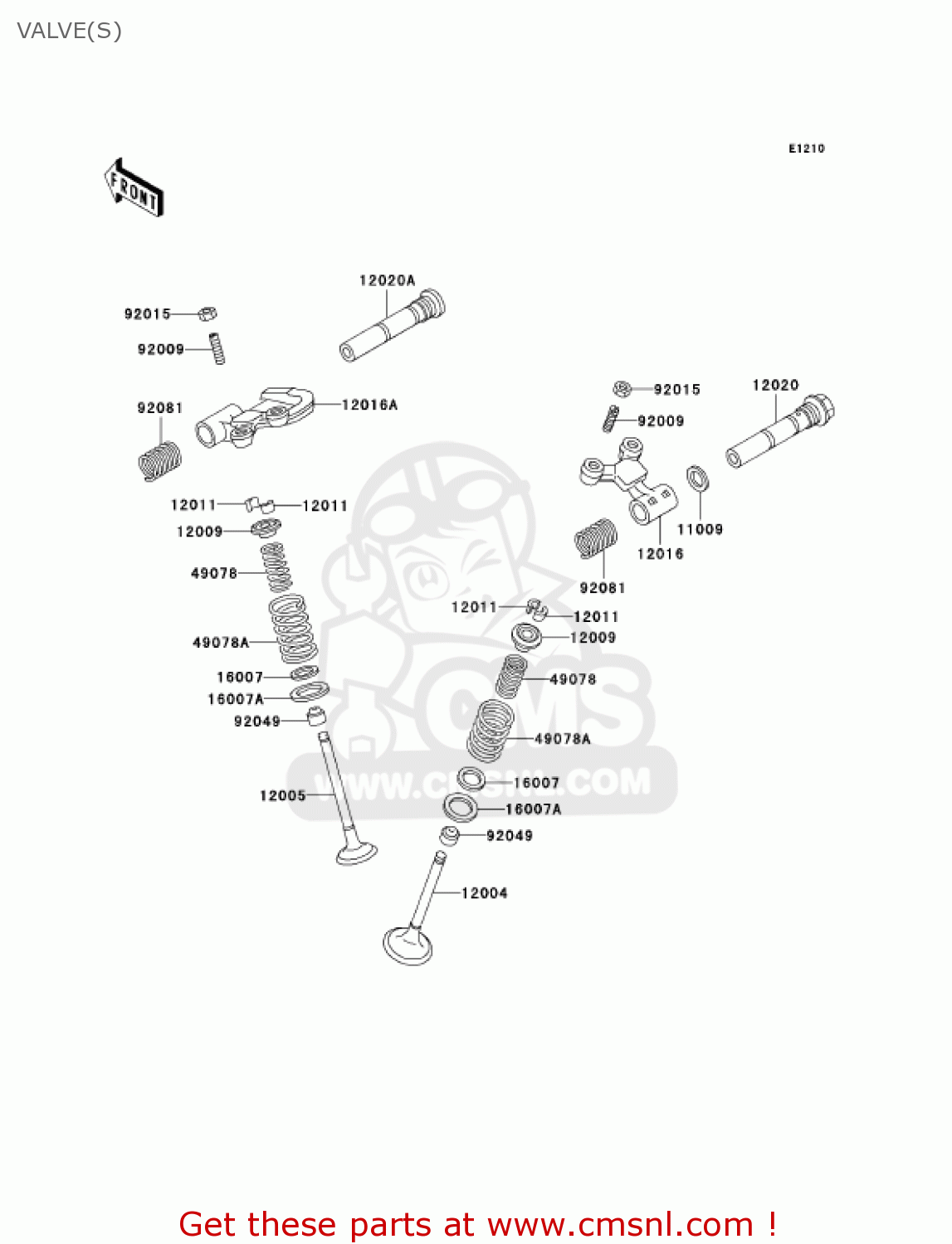 VALVE(S) KL250D21 KLR250 2004 USA CALIFORNIA