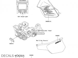 DECALS (D21) - KL250D21 KLR250 2004 USA CALIFORNIA