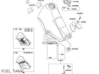 FUEL TANK - KL250D21 KLR250 2004 USA CALIFORNIA