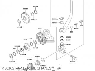 KICKSTARTER MECHANISM - KL250D21 KLR250 2004 USA CALIFORNIA