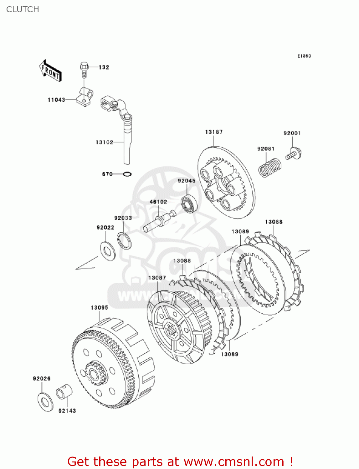 CLUTCH KL250D22 KLR250 2005 USA CALIFORNIA