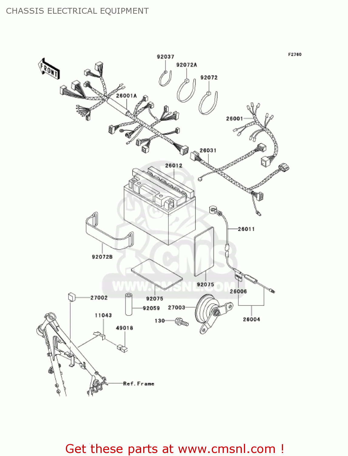 CHASSIS ELECTRICAL EQUIPMENT KL250D22 KLR250 2005 USA CALIFORNIA
