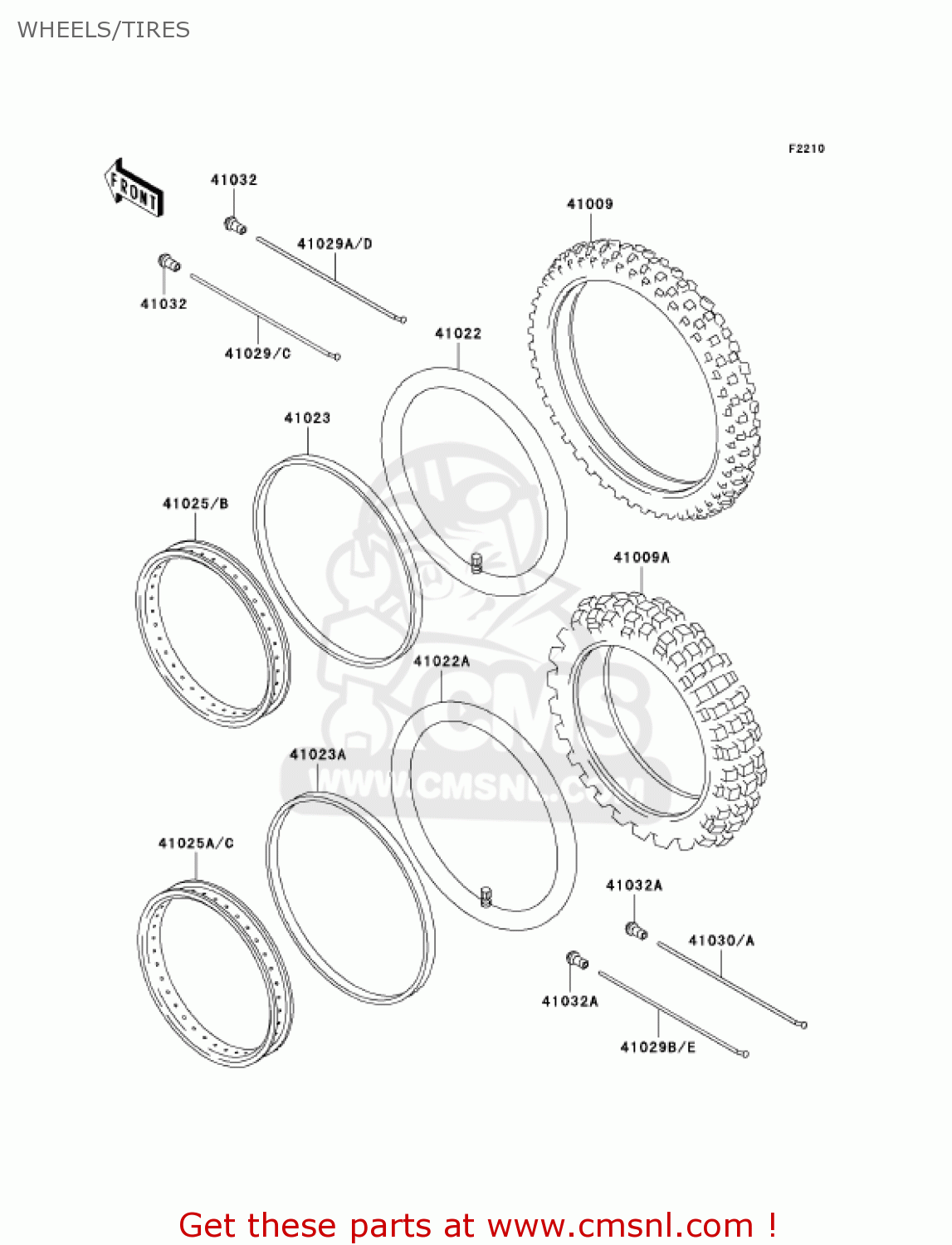 WHEELS/TIRES KL250D22 KLR250 2005 USA CALIFORNIA