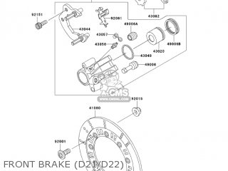FRONT BRAKE (D21/D22) - KL250D22 KLR250 2005 USA CALIFORNIA