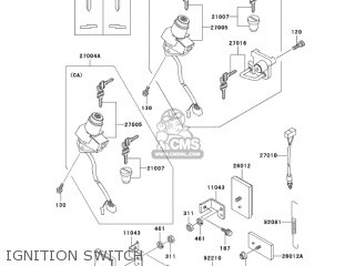 IGNITION SWITCH - KL250D22 KLR250 2005 USA CALIFORNIA