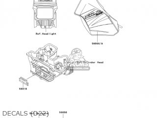DECALS (D22) - KL250D22 KLR250 2005 USA CALIFORNIA