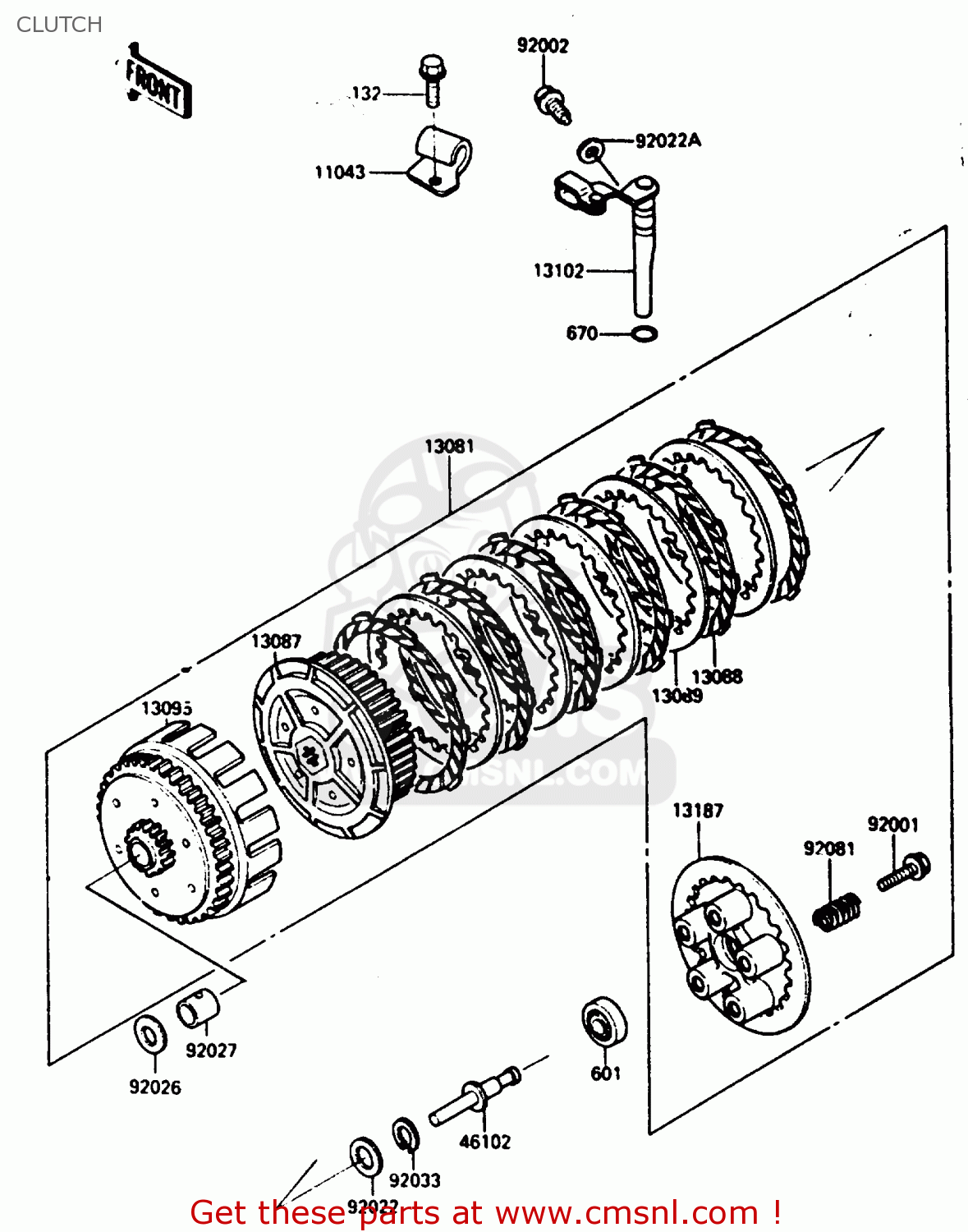 CLUTCH KL250D3 1986 EUROPE UK GR GU IT ST UR WG