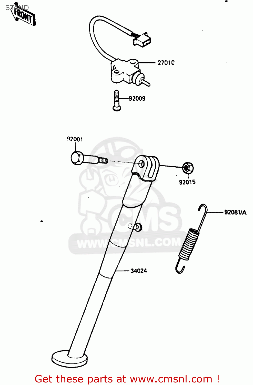 STAND KL250D3 1986 EUROPE UK GR GU IT ST UR WG